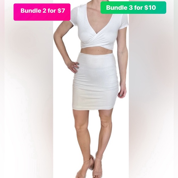 ⭐️HP⭐️ Lulu’s By Your Side Ivory Two-Piece Dress - Picture 1 of 15